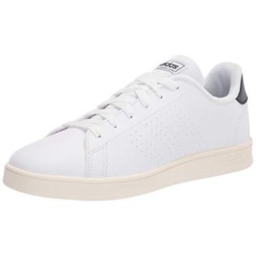 Imagem de adidas Tênis unissex infantil Advantage, Branco/tinta/branco nublado, 20