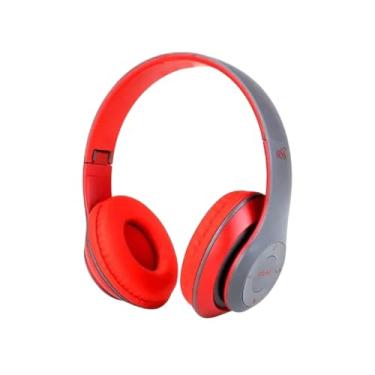 Imagem de Fone de Ouvido Bluetooth Wireless 5.0 com Micro SD - Headphone Over-Ear com Conexão Sem Fio, Almofadas Confortáveis e Controles Integrados (Vermelho)