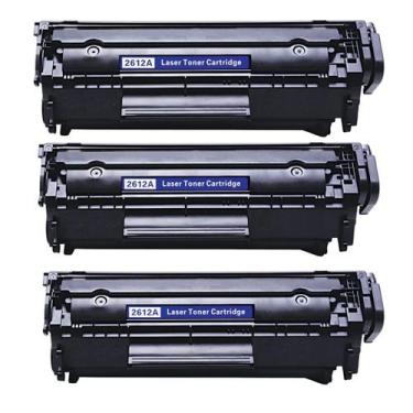 Imagem de Kit 3x Toner Compatível HP 12A Q2612A HP1010 HP1020 HP1022 - PRINTECH