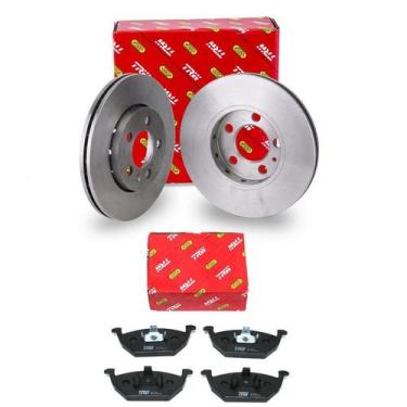 Imagem de Kit disco e pastilha de freio dianteiro - polo 2002 a 2008 / fox 2003 