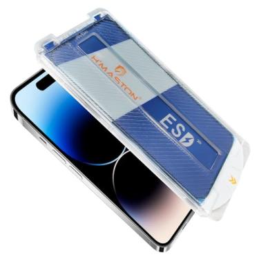 Imagem de H'MASTON Película com Aplicador Vidro Temperado Pelicula para Celular Ultra-Slim Dureza 9H Compatível com iPhone XR e Superior (iPhone-15-Pro)