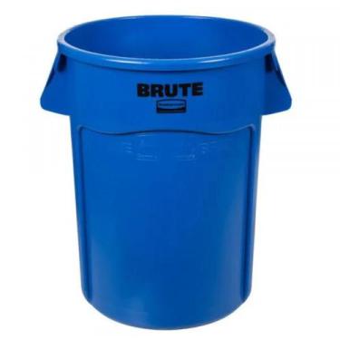Imagem de Lixeira Recipiente BRUTE 166 Litros c/ Ventilação Rubbermaid, Azul
