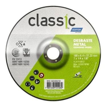 Imagem de KIT 2 Disco Desbaste Bda600 4.1/2x1/4x7/8 Classic By - NORTON