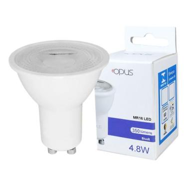 Imagem de Lâmpada Dicroica Led Mr16 4.8w Bivolt Branco Neutro Gu10 - OPUS
