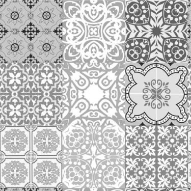 Imagem de Papel de Parede Adesivo Lavável Para Cozinha Banheiro Azulejo Rolo 1m 