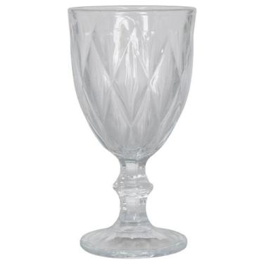 Imagem de Taça Copo de Vidro Transparente Diamante 340ml Agua Suco Drink - Bestk
