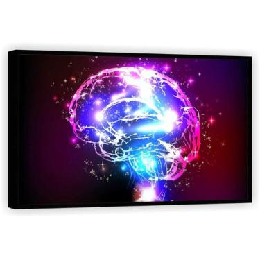 Imagem de Quadro Decorativo Psicologia Cérebro Escritórios Salas Tela Canvas Pre