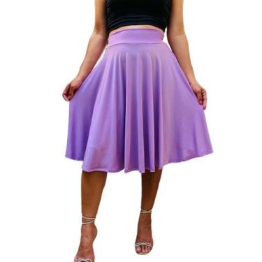 Imagem de Saia Gode Midi Rodada Social Moda Evangélica Congresso - vivi rangel, 