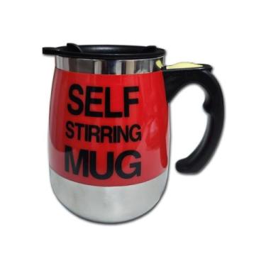 Imagem de Caneca Xicara Mixer Misturadora Automática Shake Café Leite Vermelho C
