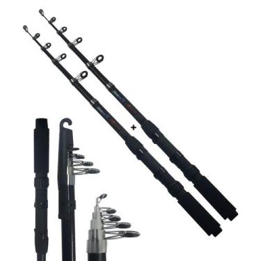 Imagem de Kit 2 Vara de Pesca Para Molinete 1,5 Telescópica Fibra de Vidro Ultra