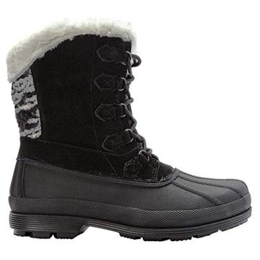 Imagem de Propet Bota de neve feminina Lumi Tall Lace, Preto/branco, 9.5 X-Wide