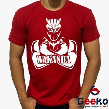 Imagem de Camiseta Pantera Negra 100% Algodão Wakanda Forever Black Panther Geek