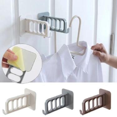 Imagem de Suporte Parede Porta Cabideiro Roupa Bolsa Cabide Adesivo - Saz, Branc