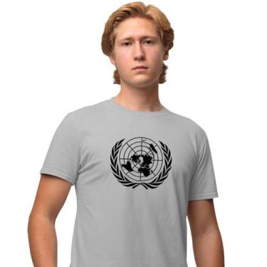 Imagem de Camisa Camiseta Masculina Estampada ONU 100% Algodão Fio 30.1 Penteado