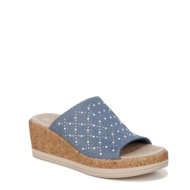 Imagem de BZees Sandália feminina Royal Chinelo lavável à máquina confortável, Brilho azul, 8.5 Wide