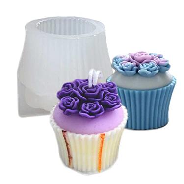 Imagem de Tone Fun Mafen Moldes de silicone em forma de flores para fazer velas, resina, velas de aromaterapia, sabonete de cera artesanal, decoração de casa, artesanato