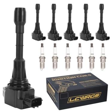 Imagem de Conjunto de 6 pacotes de bobinas de ignição e velas de ignição serve para Nissan Murano Maxima Altima Pathfinder Infiniti G35 EX35 JX35 2009 2010 2011 2012 2013 2014 2015 2016 3,5L Bobinas de substituição es# UF5 50