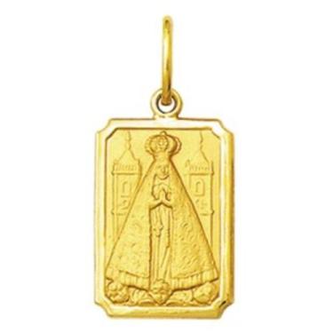 Imagem de Pingente Mini 0.9cm Quadrado Retangular Santos Ouro 18k ( 29 Santos ) 