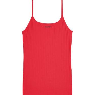 Imagem de Regata Feminina Básica Stretch Canelada Malwee Ref. 50617, Vermelho 20