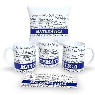 Imagem de Kit Com Almofada 30x30cm e Caneca de Porcelana Coleção Profissões 2 (Matematica)
