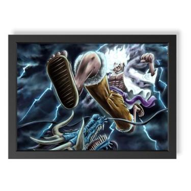 Imagem de Quadro Decorativo Presente Geek One Piece Monkey D. Luffy Gear 5 Nika 