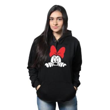 Imagem de Blusa De Frio Unissex Minnie Desenho  - Tk Moda, Preto, M
