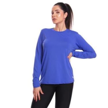 Imagem de Camiseta Manga Longa Poliamida Plus Size Feminina Proteção Solar UV-Feminino