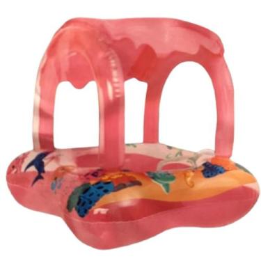 Imagem de Boia Bote com cobertura rosa fralda para bebes infantil - Outros