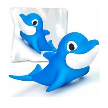 Imagem de Mordedor Bebê Golfinho Brinquedo Bebês Infantil Banho - Criptonita