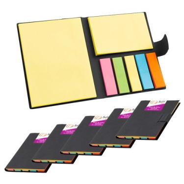 Imagem de Kit 5x Mini Kit 7 Blocos Adesivados Cairo TopGet, Preto