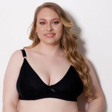 Imagem de Sutiã Plus Size sem bojo cobertura completa - D'Mattos Confecção, Pret