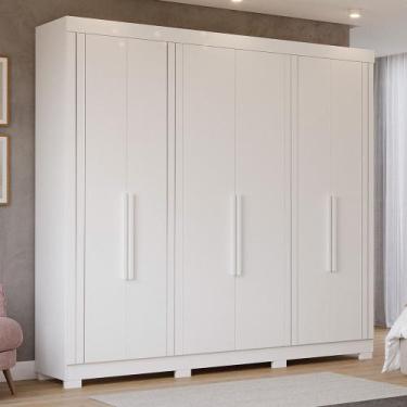 Imagem de Guarda Roupa Panan Cecília com 6 Portas e 6 Gavetas, Branco