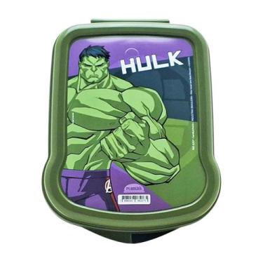 Imagem de Sanduicheira Infantil de Plástico Lancheira Escolar Plasútil, Hulk
