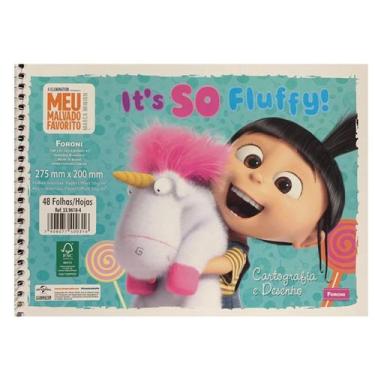 Imagem de Caderno Desenho Cartografia Espiral 48fls Malvado Favorito - Foroni