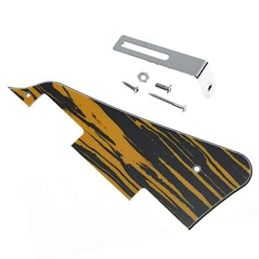 Imagem de KAISH Protetor de guitarra Tawny Stripe LP com suporte cromado para Epiphone Les Paul