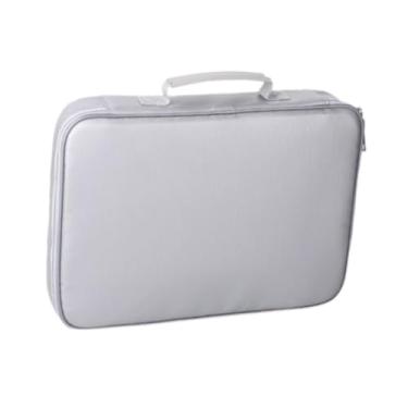 Imagem de Fancyes Saco de documentos à prova de fogo expandindo pasta de arquivo com zíper fechamento caso de armazenamento de arquivo caixa organizador para cartões de, 3 Camadas Sem