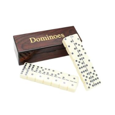 Imagem de MERIGLARE Conjunto de jogo de dominó, presente de Natal multifuncional, 28 cartas de dominó, jogo de mesa de melamina, ferramenta de ensino para noite de jogos