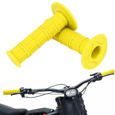 Imagem de IUVWISN Punhos de guidão Dirt Bike, 2,5 cm de borracha universal para Sur Ron Surron LBX Talaria Sting R MX3/R MX4 MX5 Talaria X3 XXX E-Ride Pro SS/S Electric Dirt Bike Amarelo