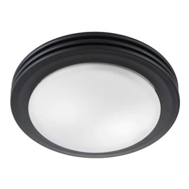 Imagem de Hunter 90054z Saturn Decorativo Banheiro Ventilação Exaustor e Luz, 80 CFM, Preto Fosco