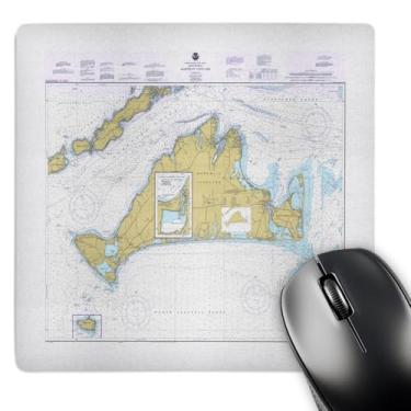 Imagem de 3dRose Mouse pad com estampa do mapa náutico de Marthas Vineyard, 20 x 20 cm (mp_214258_1)