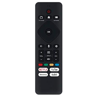Imagem de Novo controle remoto de voz de substituição URMT26CND002 compatível com Philips Smart TV 43PUL7672/F7 65PUL7672/F7 50PUL7672/F7 75PUL7552/F7 5PUL7552/F7 55PUL7552 55PUL7672/F7