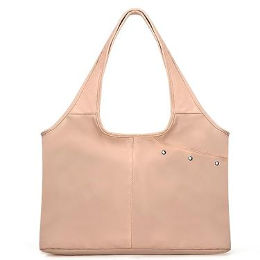 Imagem de HAWEE Bolsa feminina com compartimento de guarda-chuva molhado para laptop de 13,3 polegadas, bolsa de ombro com zíper para trabalho/compras/enfermagem, Bege, One Size, Utilitário