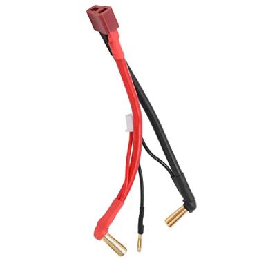 Imagem de Cabo de bateria RC T Plug fêmea para 90 graus 4mm Banana Plug macho para bateria de lítio 2S 7.4V compatível com plugues balanceadores JST XH