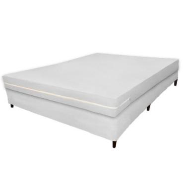 Imagem de Capa para Colchão Casal Branca em Malha 100% Algodão Alta Gramatura 16