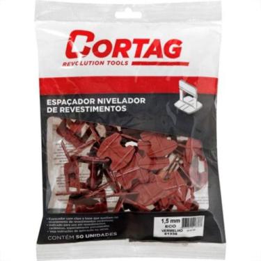 Imagem de Espacador Nivelador Cortag Eco 1,5Mm Vermelho Com 50Pecas 61336