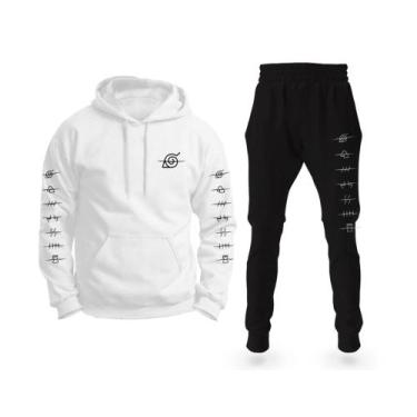 Imagem de Conjunto Moletom Aldeia Naruto Anime Blusa Calça Full - Dall Bello, Br