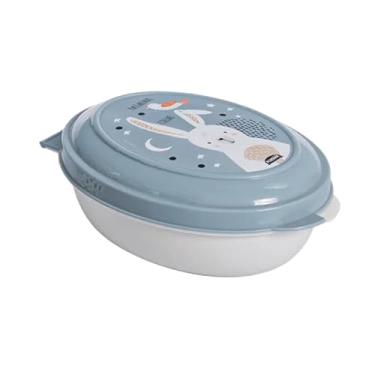 Imagem de Saboneteira Infantil Com Tampa Porta Sabonete Portátil Viagem Banheiro Bolsa BPA Free (Menino)