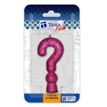 Imagem de Vela aniv. cristal glitter pink () cx. c/10 un. - TAMAROZZI