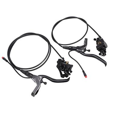 Imagem de Kit de Freio para Scooter Elétrica, Conjunto de Peças de Freio a Disco Raulico Traseiro Com Desligamento, Cor Vermelha, Conjunto de Peças de Freio para Frenagem Sensível (Preto)