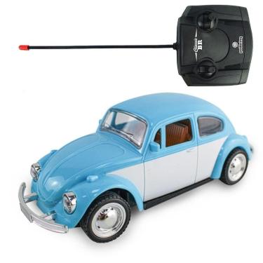 Imagem de Carrinho De Controle Remoto Fusca Clássico Brinquedo Com Luz Azul